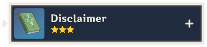 Disclaimer Disclaimer