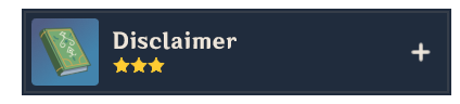 Disclaimer Disclaimer
